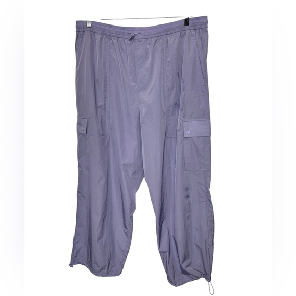 PINK Victoria's Secret Satin Parachute Cargo Pants Lavender - Picture 15 of 15